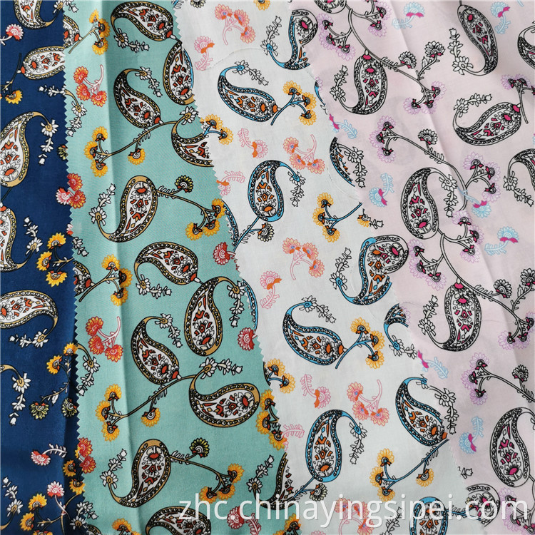 2020年最新库存柔软的自定义面料印刷挑战粘稠花卉poplin rayon印刷面料